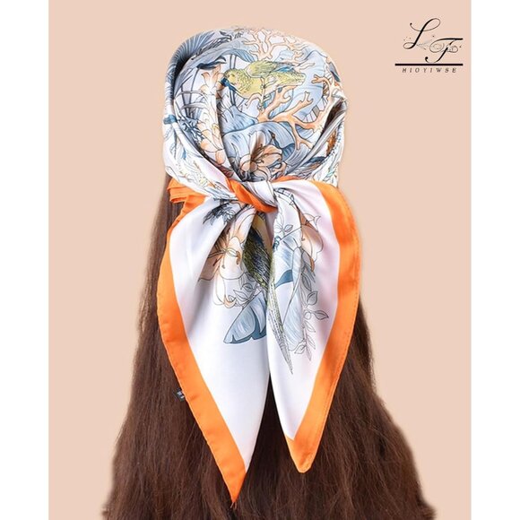 Satin Bandanas Head A30 Song Scarf Women Lightweight Silk Hair Wrap Sleep Scarf - Picture 6 of 6